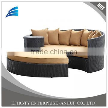 China Supplier round rattan outdoor bed outdoor daybed and all weather daybed