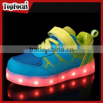 New Fashion 7 Colors Flashing light up Kids shoes with Led