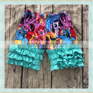The 2017 factory direct selling girl's summer triple hem shorts is more popular new models