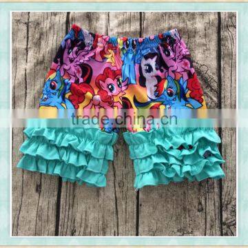 The 2017 factory direct selling girl's summer triple hem shorts is more popular new models