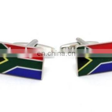 wholesale hot selling Novelty Cufflinks , classic cufflinks,, SOUTH AFRICA flag cufflinks, custom make country flag cufflink