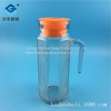 Hot sale 850ML glass kettle Handlebar cold water glass pot  manufacturer