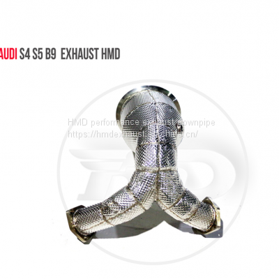 Exhaust Manifold Downpipe for Audi S4 S5 B9 Car Accessories With Catalytic Header Without Cat whatsapp008613189999301