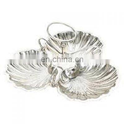 aluminium cast sea shell bowl