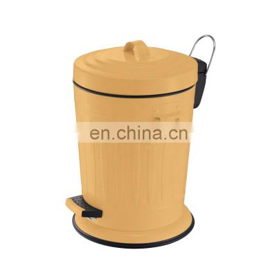 Hot selling stainless steel 5L waste bin household powder coating trash can