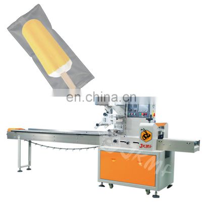 Automatic Ice Cream Stick Popsicle Pillow Packing Machine With Auto Dispenser