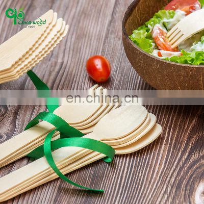 Promotion Cheapest Wholesale Cutlery Chinese Factory Wooden Tableware For Catering Birthday Party