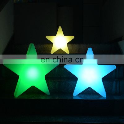rechargeable led star lighting /RGB color changing battery powered mini wireless led flood Christmas star tree light