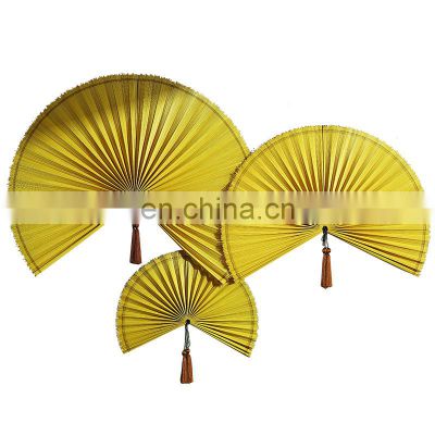 Hot Selling Large bamboo fan decoration pendant wall decoration Southeast Asian folding fan wall decor