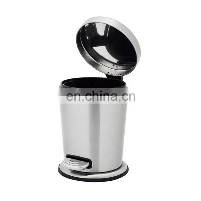Recycle Waste Bin Trash Can Foot Pedal Stainless Steel Dustbin