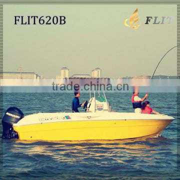 No.1 China 22FT center console outboard engine CE Approved Small Fiberglass Speed Boat with Price