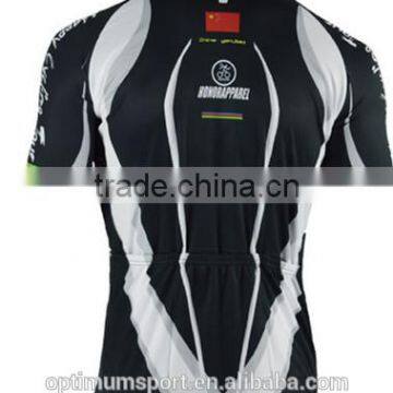 Black Bicycle Fashion Fit Cycling Jersey for Men