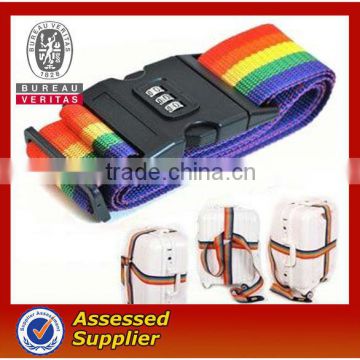 high quality luggage belt with code lock