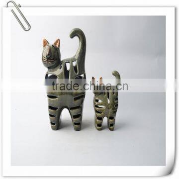 Home Decoration Ceramic Candle Holder of Cat Shape