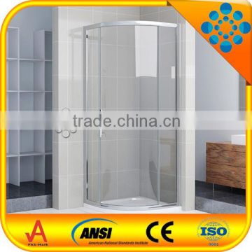 6mm round corner clear tempered glass shower door