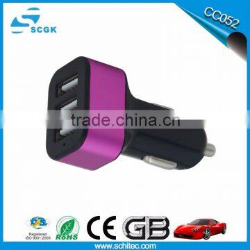 Triple USB car charger