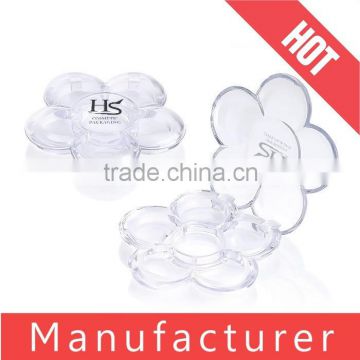Wholesale 6 Color Flower Shaped Clear Eyeshadow Container