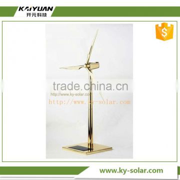 Good Gift ! With USB connector solar golden windmill models