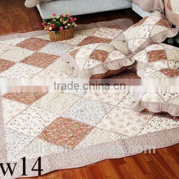 Purple Lacework Floral Tartan Patchwork Floor Mats / Patchwork Carpets