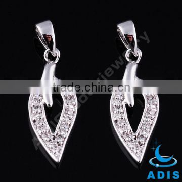 925 sterling silver pendants with shining zircons, fashion jewelry