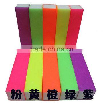 Coloured Nail File Sanding Block Manicure Nail Art Shape Buffer HN1976