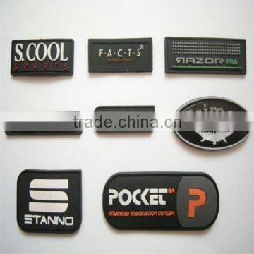 Customized embossed rubber soft pvc silicone patch logo