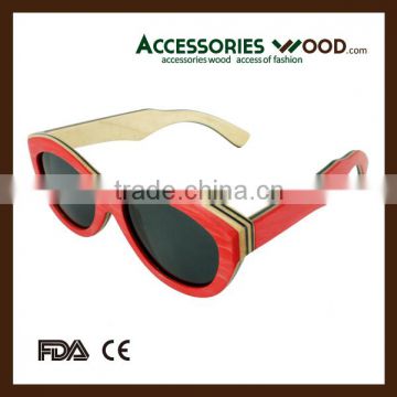 recycled skateboard wooden sunglasses wholesale in guangzhou, custom logo skateboard wood
