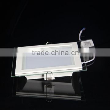 clear glass dimmable 3000k led square downlight 10w