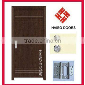 Classical design cheap mdf pvc interior room doors with hardware