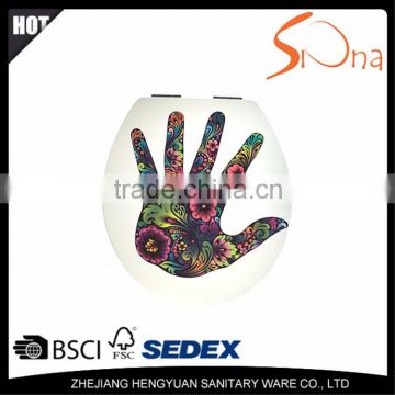Color printing round toilet seat mdf soft close