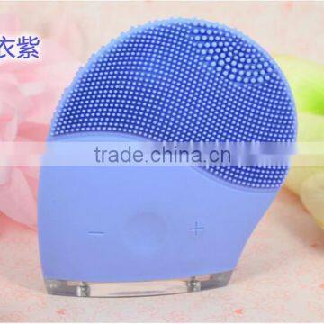 Electric Face Cleanser Vibrate Waterproof Silicone Cleansing Brush Massager Facial Vibration Skin Care Spa Massage
