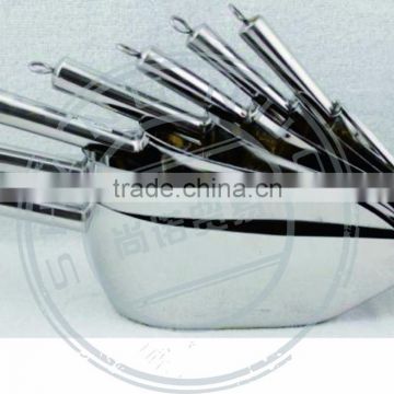 plat bottom stainless steel ice scoop for bar