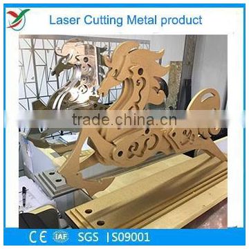 Laser Cutting stainless steel horse with yellow color