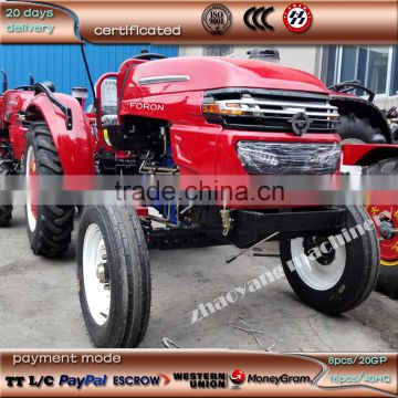 Tractor FN400A, 40hp,2870X1410X1815mm, wheel tread 1200mm, 5.50-16/9.50-24 tyre, 2 hydraulic valves
