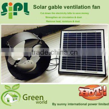 Vent tool AC/DC 20W Solar Powered Roof Exhaust Fan With Battery System Solar Gable Fan Solar