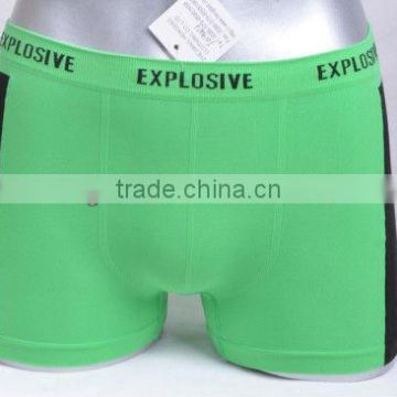 green nylon seamless underwear mens boxers (HB148)