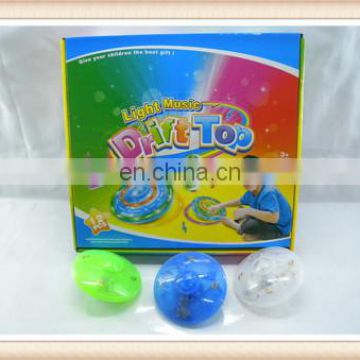 hot sale promotional drifting toy spinning top with light music
