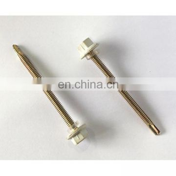 Zinc plated surface hex head PH self threading drill tail screw