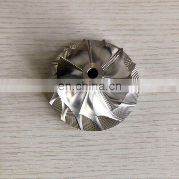 K27 5070-123-2005/2006 54.68/76.79mm 7+7 blades Turbo milling/aluminum 2618/billet compressor wheel for Various/OM926 5327-988-7