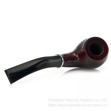 145mm Length wooden resin short tobacco pipe with small rosewood carving head for smoking