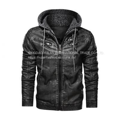 SUPPLY 2021 NEW FASHION MEN'S FAUX LEAHTER ECO PU JACKET