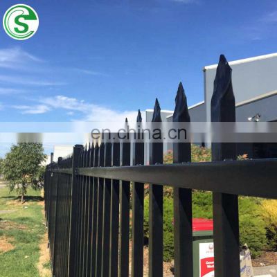 Garden metal iron tubes temporary pvc coated picket fence