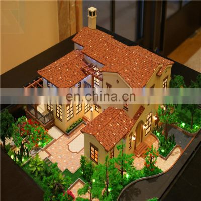 Model Miniature House,Real Estate Property For Sale/villa model with Garden furniture