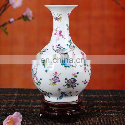 Classic retro butterfly flower pattern ceramic vase