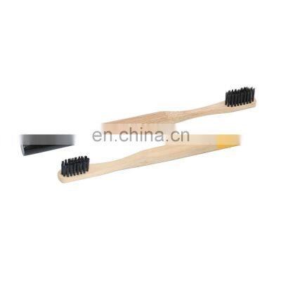 Eco Friendly  Nylon  bristleAdult Baby Kids Child Charcoal Round Bamboo Toothbrush with Custom Logo