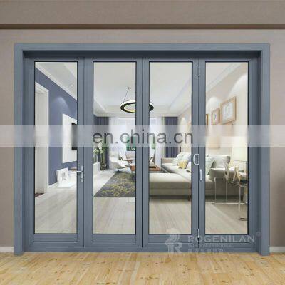 Aluminum frame glass folding sliding patio doors designs