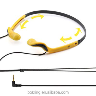 3.5mm wired in ear ultralight sport running headband headphone for mobile phone