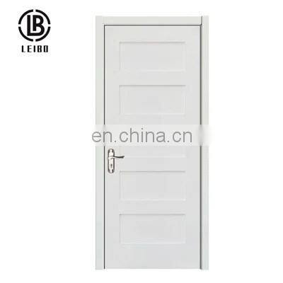 Contemporary Style White Primer Solid Core Interior Wooden Shaker Door