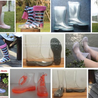 Simple Transparent Women boots,New fashionTransparent Female boots,Transparent Lady PVC boots,Popular Style women boot