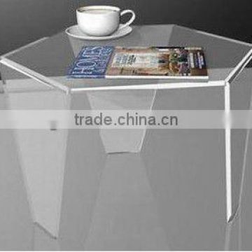 elegant top class transparent or colored lucite table